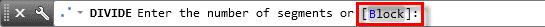 divide with blocks autocad