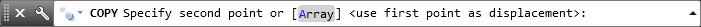 array with copy command of AutoCAD
