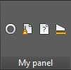create a ribbon panel in AutoCAD